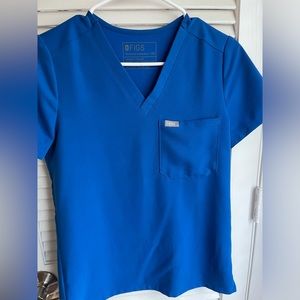 FIGS Catarina One-Pocket Scrub Top XXS Royal Blue